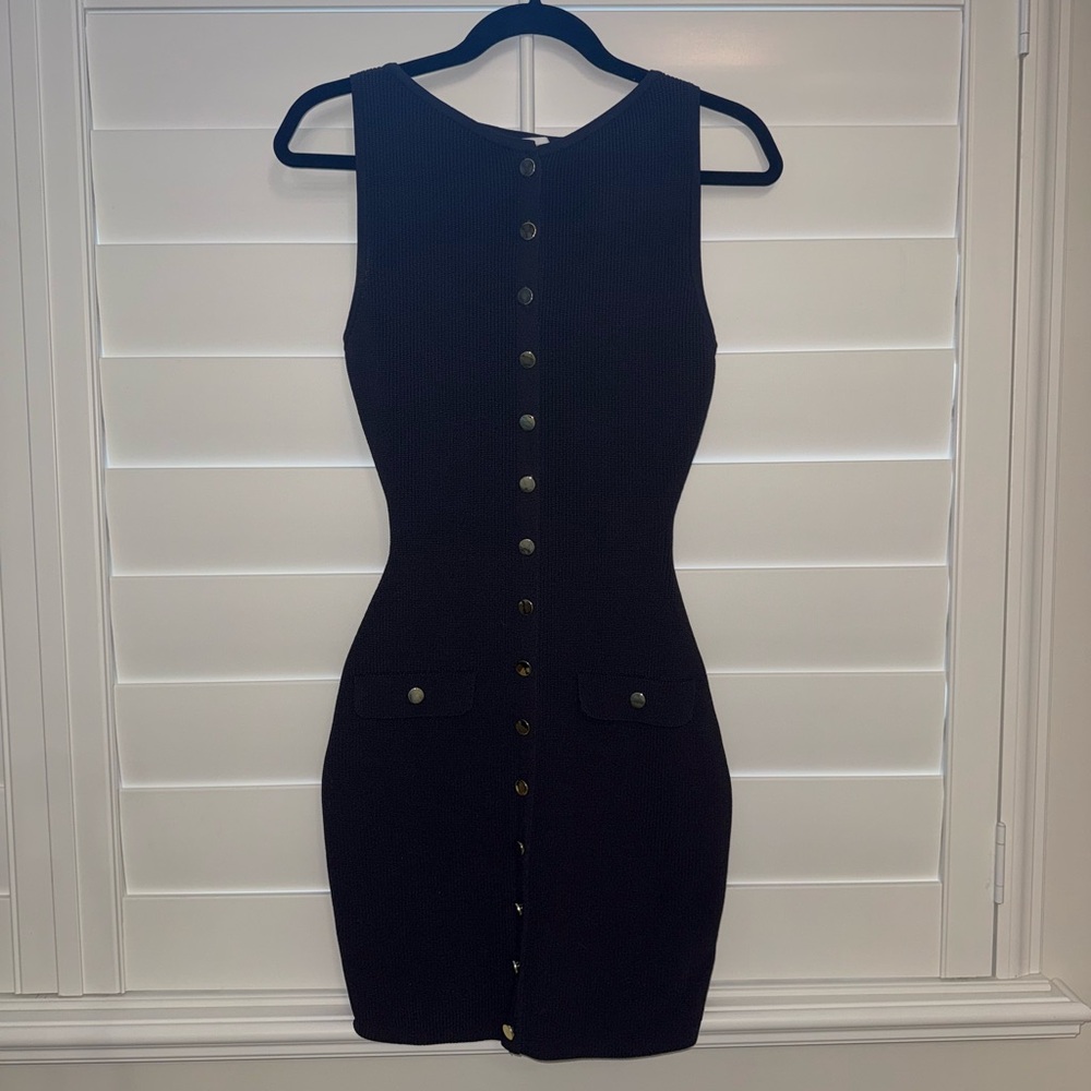 MESHKI Charcoal Gray Sawyer Dress